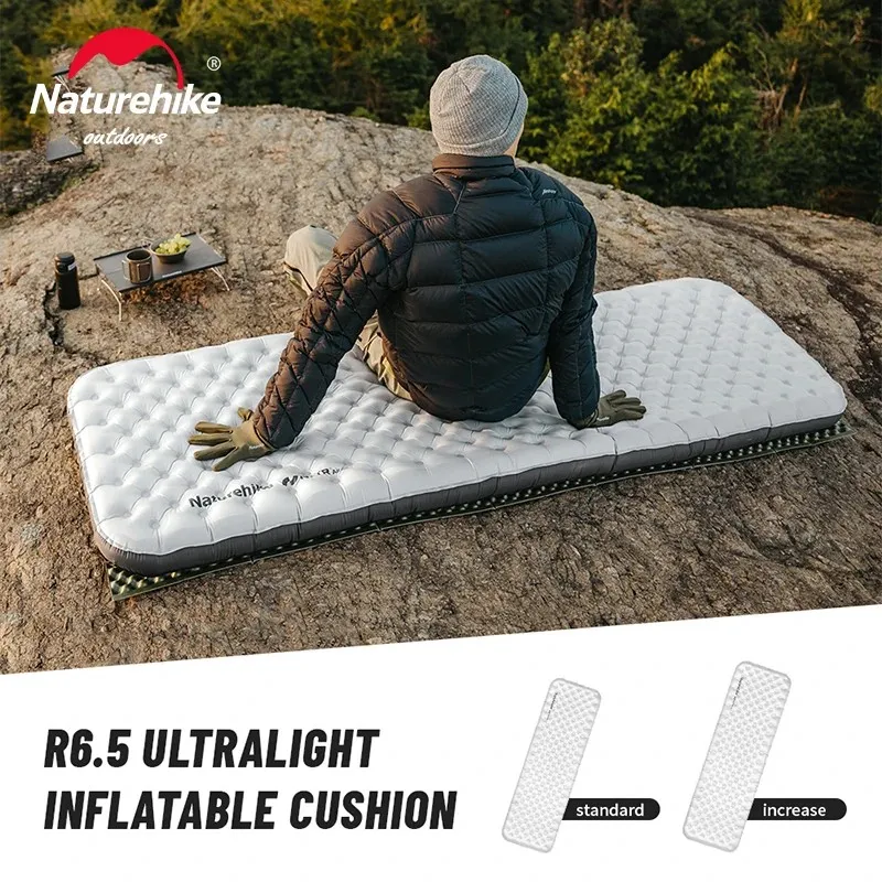 Надувной матрас NATUREHIKE — сверхлегкий и теплый, коэффициент теплоизоляции 6,5
