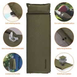 NATUREHIKE Air Mattress D01: Ultralight, Comfort & Packable for Camping