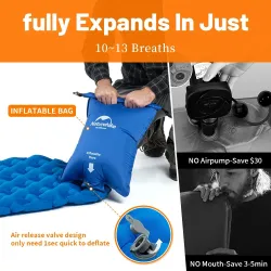 NATUREHIKE Inflatable Sleeping Pad: Lightweight & Compact Comfort