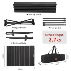 NATUREHIKE FT11: Portable & Lightweight Camp Table