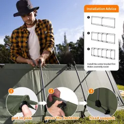Lit de camp ultraléger Naturehike – Lit pliant portable avec cadre nano-revêtu