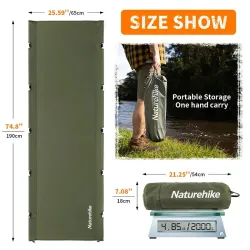 Lit de camp ultraléger Naturehike – Lit pliant portable avec cadre nano-revêtu