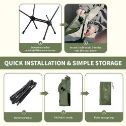 NATUREHIKE மூன் நாற்காலி: இலகுரக, நீடித்து உழைக்கக்கூடியது மற்றும் கூடுதல் வசதிக்காக எடுத்துச் செல்லக்கூடியது.