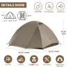 Tienda de campaña NATUREHIKE Cloud River: ligera, impermeable y resistente a los rayos UV