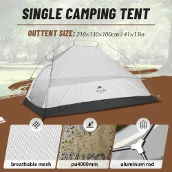 NATUREHIKE Cloud Up 1: Ultralight, Waterproof Backpacking Tent