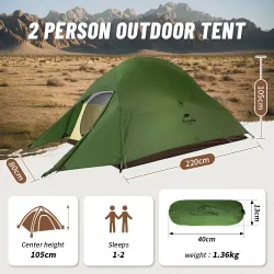 NATUREHIKE Cloud Up: Ultralehký a vodotěsný kempingový a turistický stan