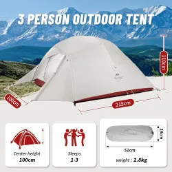 NATUREHIKE Cloud Up 3P: sangat ringan, kedap air, dan dapat menopang dirinya sendiri