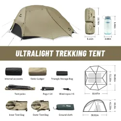 NATUREHIKE Star River UL: Tenda leve e impermeável para 2 pessoas