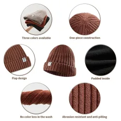 NATUREHIKE Varm och vindtät stickad mössa för vandring och vinter