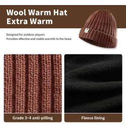 NATUREHIKE Varm och vindtät stickad mössa för vandring och vinter