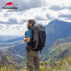 Походный рюкзак NATUREHIKE 60+5 л: просторный и водонепроницаемый